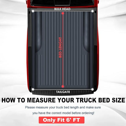 MOSTPLUS 6FT Tri-Fold Soft Vinyl Truck Bed Tonneau Cover Compatible with 2005-2025 2026 Nissan Frontier 72Inch Bed, Fleetside On Top