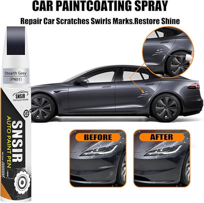 Car Touch up Paint(Stealth Grey(PN01)) Compatible with Tesla Model Y/3/X/S, Car Paint Pen Scratch Repair Two-In-One Touch Up Paint, Premium Car Scratch Remover for Deep Scratches