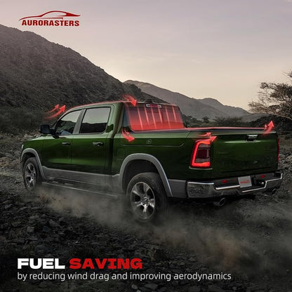 Soft Roll Up Truck Bed Tonneau Cover Compatible with 2002-2018 Dodge Ram 1500; 2003-2025 2026 Ram 2500 3500; 2019-2024 Classic | 6'4" (76") Bed Without Rambox
