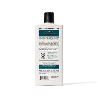 Duke Cannon Supply Co. Thick High Viscosity Body Wash – 3X Thicker, Cleansing Shower and Bath Gel, Mineral-Enriched for Men – Shower Gel – Men’s Body Scrub – Seawolf (18 oz)
