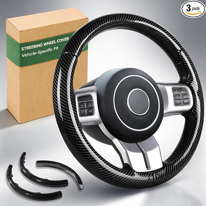 Aimato Customized Steering Wheel Cover for Jeep Wrangler (JK) 2012-2018/Patriot 2011-2017/Grand Cherokee 2011-2013/Compass 2011-2016/Liberty 2011-2012
