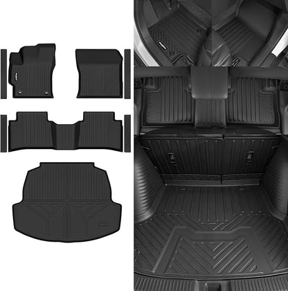 Floor Mats for Toyota Corolla 2020-2025 2026, Trunk Mat & Door Sill Guard All Weather TPE Protector for Toyota Corolla Accessories