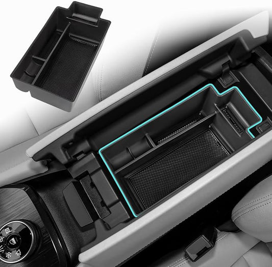 Center Console Organizer Compatible with Nissan Rogue 2021 2022 2023 2024 2025 2026 Armrest Storage Box Insert Tray Interior Secondary Accessories(Armrest Storage Tray)
