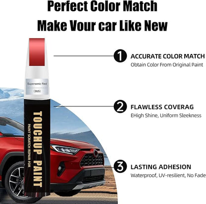 Supersonic Red(3U5) Car Paint Touch Up Pen Compatible with Toyota, 2-In-1 Color Accurate Touch Up Car Scratch Repair Paint Exact Match Toyota Series Automotive Scratch Remover for Nicks&Chips Repair