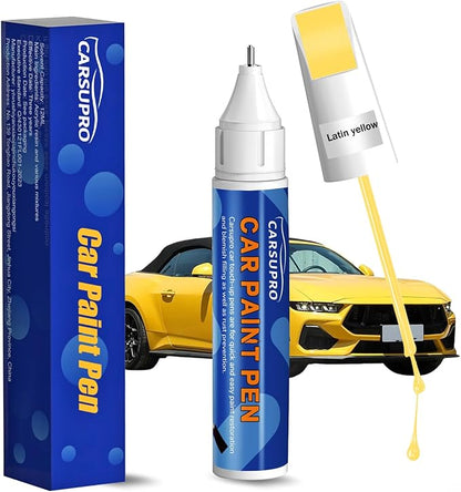 Yellow Touch Up Paint for Cars,Car Paint Touch Up Pen for Deep Scratches,Car Scratch Repair Pen Auto Scratch Remover for Easy to Use and Fix(Latin yellow)
