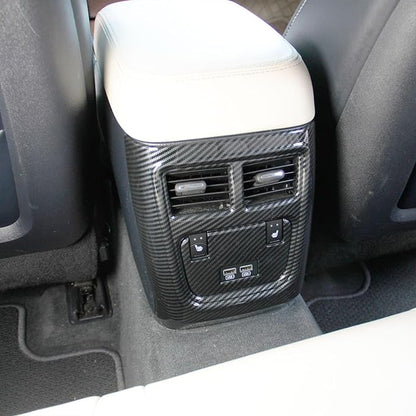 Crosselec Carbon Fiber Rear Armrest box A/C Outlet Vent Trim for Dodge Charger 2011+/Chrysler 300 2015-2021