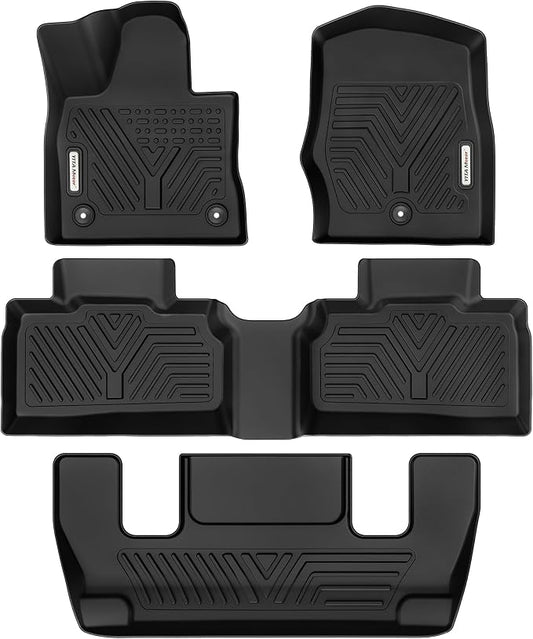 YITAMOTOR Floor Mats Fits for 2020-2026 Ford Explorer 6 Passenger Models, All-Weather Custom Fit TPE Floor Liners Set, 1st, 2nd and 3rd Row