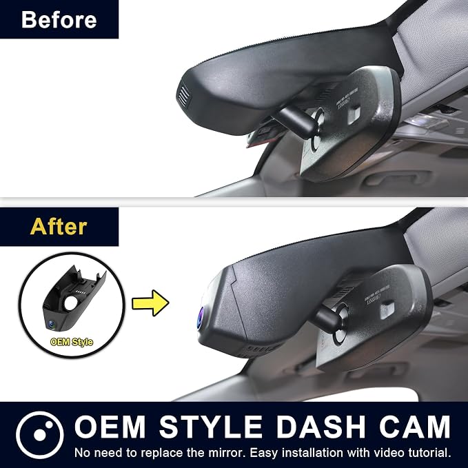 Mangoal Front 4K & Rear 1080p Dash Cam Custom fit for Cadillac XT5 2017-2026 XT6 2020-2026(Model A), UHD 2160P Video, WiFi, App, Loop Recording, Easy to Install, 128GB Card