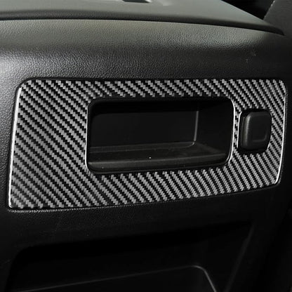 Real Premium Carbon Fiber Fit for Chevy Silverado/GMC Sierra 1500 2014-2018 for 2500/3500HD 2015-2019 Car Rear Center Console Storage Box Trim Decals Sticker Auto Interior Accessories Cover Black