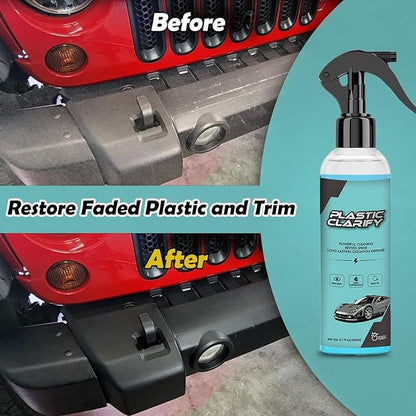 Car Trim & Plastic Restorer for Refreshing Faded Plastic, Leather, Vinyl & Rubber Trim with Polish, Black Plastic Restorer Automotive Shiny Stuff, Black Car Exterior & Interior Care-200ml