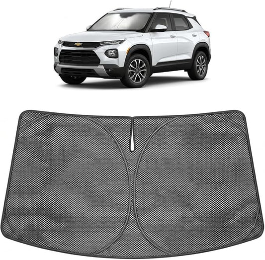 Proadsy Windshield Sun Shade Custom Fit Chevrolet Trailblazer 2021-2026 Ice Crystal Black Front Window Sunshade UV and Heat Blocker Foldable Visor Keeps Car Cooler for Summer Parking and Daily Use
