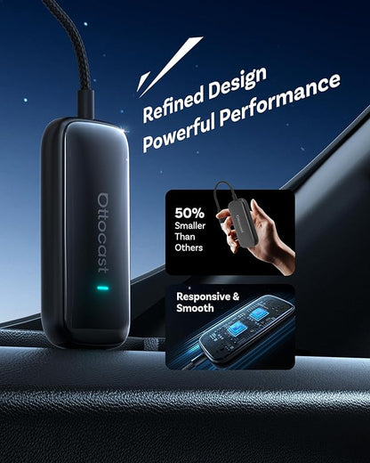 OTTOCAST Play2Video Ultra – Wireless CarPlay & Android Auto Adapter with YouTube, Netflix, Spotify, IPTV | 5GHz WiFi, Auto Connect, No Delay
