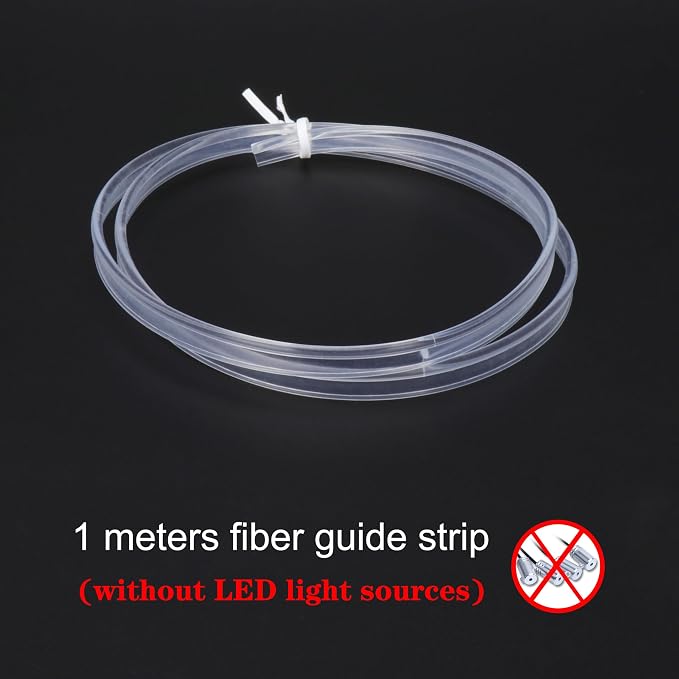 Fiber Optic Waterproof Car Side Glow LED Illumination Optic Fiber Band Car Interior Atmosphere Neon Cold Lights 1 Meter (3.28ft)