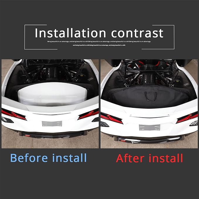 Hardtop Removable Roof Panel Storage Bag Compatible with Corvette C8 Coupe Stingray 2020 2021 2022 2023 2024 2025 (Manual Sunroof) Black Leather Interior Organizer Accessories
