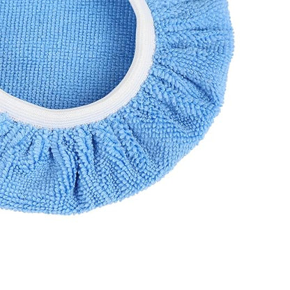 X AUTOHAUX 5pcs Car Polisher Pad Bonnet 7-8 Inch Microfiber Polishing Buffing Pad Cover