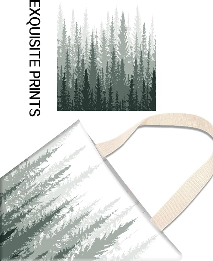 Hanging Car Trash Can Bag - Forest Mountain Design, Back Seat Organizer for Travel, Camping, Vehicle Accessories