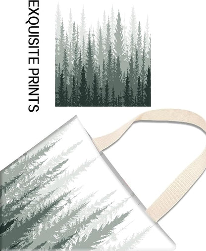 Hanging Car Trash Can Bag - Forest Mountain Design, Back Seat Organizer for Travel, Camping, Vehicle Accessories