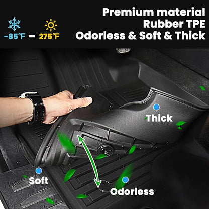 Auxko All Weather Floor Mats Fits for Subaru Crosstrek 2024 2025 2026 & Subaru Impreza 2024-2026 TPE Rubber Liners Accessoires All Season Guard Mats for 1st & 2nd Row