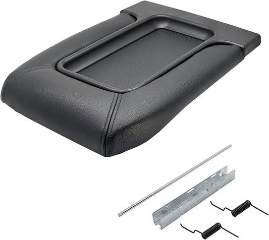 NHILES Center Console Lid Replacement Kit for 1999 2000 2001 2002 2003 2004 2005 2006 2007 Silverado/Avalanche/Suburban/Sierra/Yukon Replaces Number 19127364, 19127365, 19127366 (Black)