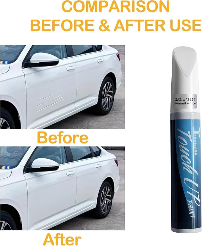 Summit White GAZ / WA8624 Touch Up Paint for GMC/Chevrolet Exact Match,Car PaintPen Scratch Repair 2 in 1 Touch Up Paint,Vehicle Scratch Remover for Deep Scratches Color-Matched