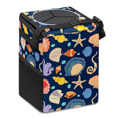 Car Trash Can – Multi-Purpose, Lightweight and Portable with Durable Water-Resistant Coating, No Installation Required, Practical and Ample Capacity, Variety of Colors.Conch Shell