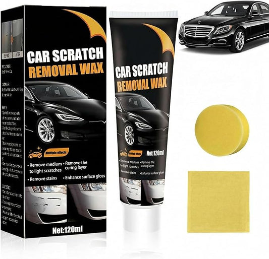 Scratch Remover for Vehicles - Car Paint Scratch Remover with Sponge & Wipe, Car Scratch Repair Kit for All Color, Auto Detailing Polish for Light to Deep Scratches,1PC
