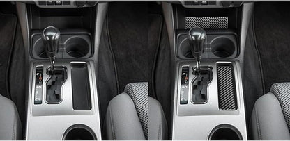 NVCNX Real Premium Carbon Fiber for Toyota 2nd Gen Tacoma Accessories 2005-2015 2006 2007 2008 2009 2010 2011 2012 2013 2014 Center Console Organizer Insert Mat Cover Interior Trim Sticker Decal 2PCs