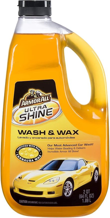 Armor All Ultra Shine Car Wash and Car Wax,Cleaning Fluid for Cars,Trucks,Motorcycles,64 Fl Oz Each,(Pack of 3)