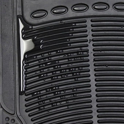 FH Group Automotive Floor Mats - Heavy-Duty Rubber, Universal Fit Full Set, Climaproof, Trimmable for Most Cars, Sedan, SUV, Truck, Black (Pack of 2)