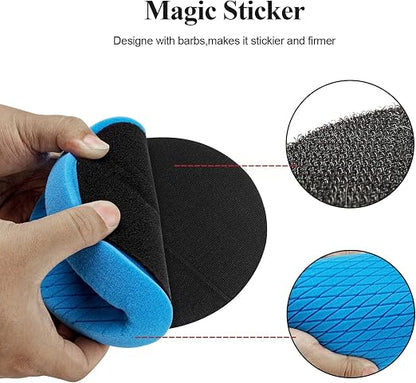 Autolock 6" Buffing Polishing Pads, 6Pcs 6.5inch 165mm Face for 6 Inch Backing Plate Compound Buffing Sponge and Woolen Pads Cutting Polishing Pad Kit for Car Buffer Polisher, Polishing and Waxing