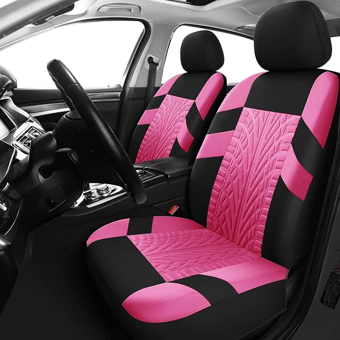 VarCozy Car Seat Covers Full Set, Front & Split Rear Bench for Car, Universal Cloth SUV, Sedan, Van, Automotive Interior Covers, Airbag Compatible