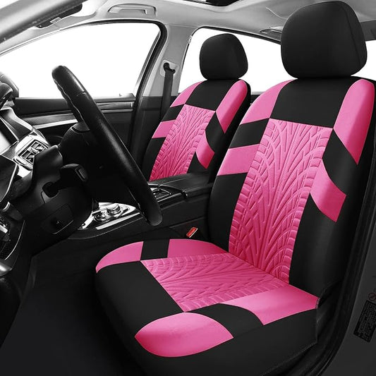 VarCozy Car Seat Covers Full Set, Front & Split Rear Bench for Car, Universal Cloth SUV, Sedan, Van, Automotive Interior Covers, Airbag Compatible