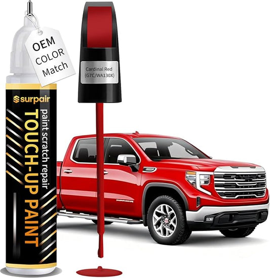 Cardinal Red G7C/WA130X Touch up Paint for GMC OEM Color Match Car Scratch Repair Kit for Nicks & Chips Scratches Quick & Easy Paint Fix 2-In-1 Car Scratch Remover Pen