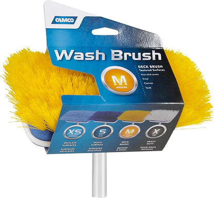 Camco Medium Brush Attachment | Features a 7-Inch Wide Brush Head | Great for Cleaning RVs, Campers, Trailers, Boats, and More (41924)