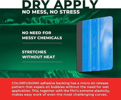 ColorFusion PPF by VViViD, Satin Chrome Stealth Green Dry Apply PPF Vinyl Car Wrap Roll 60ft x 5ft