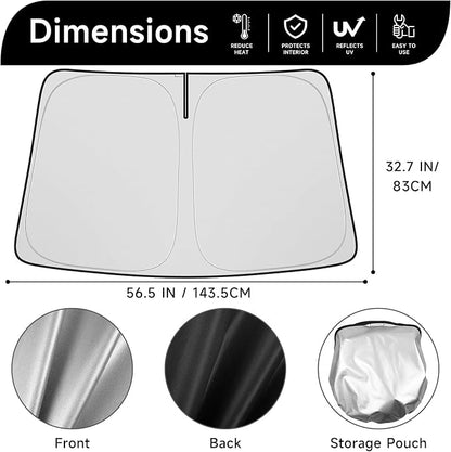 Windshield Sun Shade Compatible for Subaru Crosstrek 2026 2025 2024 2023 2022 2021 2020 2019 2018 Accessories Sunshade Shield Protector
