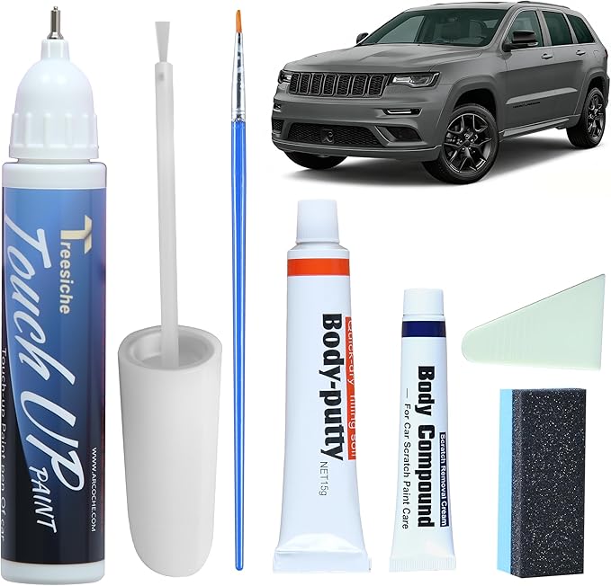 PAU LAU Granite Crystal Metallic Touch Up Paint for JEEP Match, Car Paint Scratch Repair kit, 2 in 1 Scratch Remover Pen with Color-Matched Rapid Drying of Paint Coating