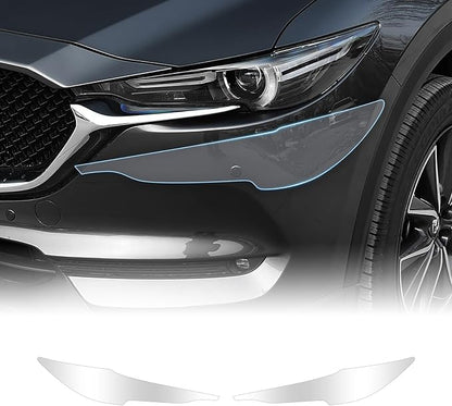 for 2017-2021 Mazda CX-5 8.5mil TPU PPF Clear Car Pre-Cut Paint Protective Film HD Scratch Exterior Accessories (Clear Headlight Film 2Pcs)