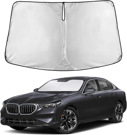 EcoNour Windshield Sunshade Compatible for BMW 5 Series 2024 2025 2026 (530i, 530i xDrive, 540i xDrive, The 550e xDrive) Sun Visor for Window Sunshade Cover, UV Protector, Car Accessories