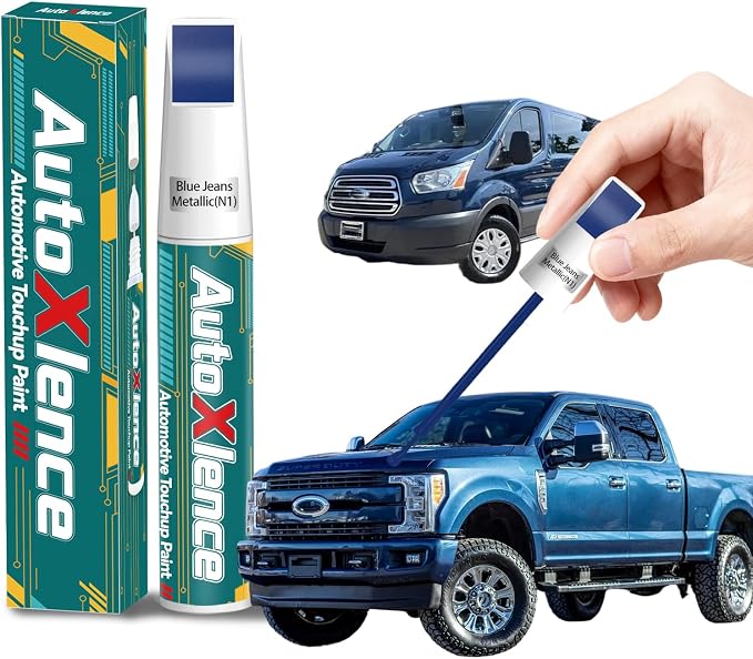 Blue Jeans Metallic(N1) Touch Up Paint Compatible with Ford Car Paint Pen Scratch Repair Automotive Scratch Remover Fix Exact Color Match