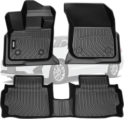 VIWIK Floor Mats Compatible for Ford Fusion/Lincoln MKZ 2020-2017, Car Mats All Weather Protection Custom Full Set Floor Liners Include 1st and 2nd Row Front & Rear, Automotive Floor Mats TPE Black