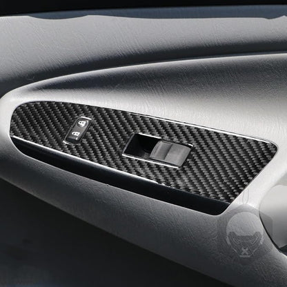NVCNX Real Premium Carbon Fiber for Toyota 2nd Gen Tacoma Accessories 2012-2015 2013 2014 Car Door Window Switch Panel Cover Interior Trim Thick Overlay Sticker Decal 4PCs - for 4-Door