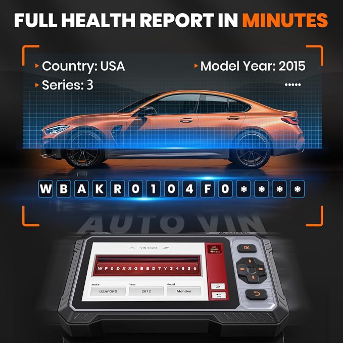 ANCEL FX6000 Bidirectional OBD2 Scanner with 7+ Resets | ABS, SRS, Transmission & Engine System Diagnostic Scan Tool, Oil/EPB/BMS/SAS/Throttle Reset, ABS Bleeding, Live Data, Auto VIN, Lifetime Update
