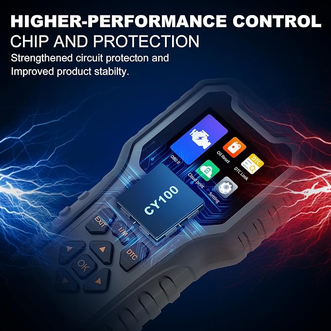 Car Code Reader OBD2 Scanner for Check Engine Light Oil Reset OBDII Scan Tool Diagnostic Tool Reset Fix Clear Fault Code Readers for Cars 1996+ Black