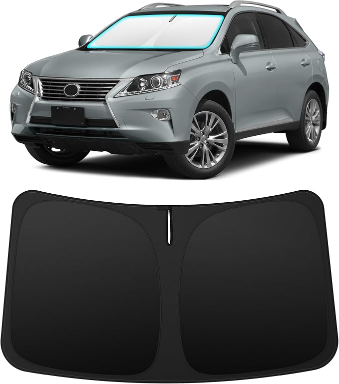 INSAUTO Custom Fit Windshield Sun Shade Accessories for Lexus RX 2010-2015 (RX350/RX450h), Foldable Front Window Sunshade, UV & Heat Reflector, Keeps Interior Cool, Includes Storage Bag