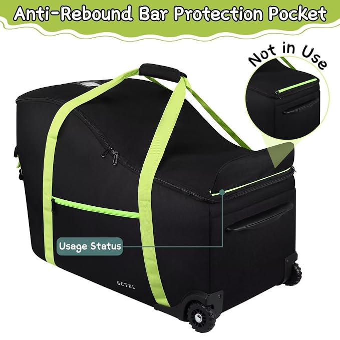 SCTEL Baby Car Seat Travel Bag Fit Chicco Keyfit 35 and Anti-rebound Bar Base, Doona Car Seat Stroller and Base, Nuna Pipa Travel Bag, Infant Car Seat Bags for Air Travel, Doona Travel Bag
