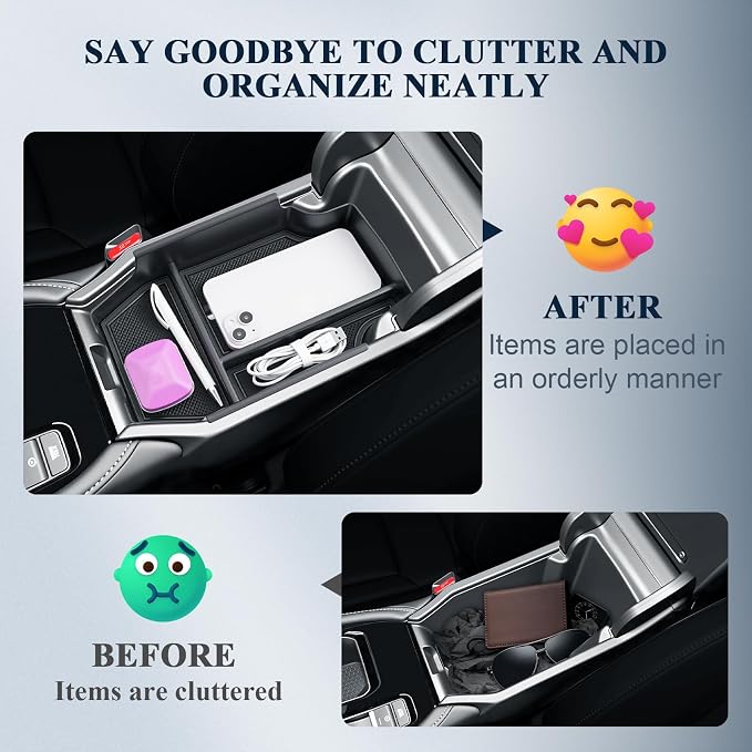 BIBIBO 2026 Accord Center Console Organizer for 2026 Honda Accord (LX/SE/Sport Hybrid/EX-L Hybrid/Sport-L Hybrid/Touring Hybrid) Console Tray 2026 Honda Accord Armrest Insert Organizer