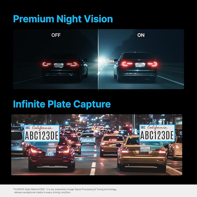 S1 4K Infinite 2 Channel Dash Cam Front and Rear Car Camera, 4K, 2.5K Dash Camera for Cars, STARVIS 2, Night Vision, 24/7 Parking Mode, 5G WiFi GPS, Car Surveillance Camera