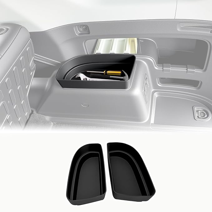 Trunk Organizer for 2010-2024 Toyota 4Runner 5-Seat 2nd Row(NOT Fit 7-Seat 3rd Row), Rear Trunk Storage Box Bin Cargo Tray for 10-24 4 Runner Interior Accessories(2Pcs Upper Side)