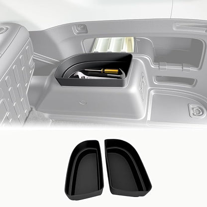 Trunk Organizer for 2010-2024 Toyota 4Runner 5-Seat 2nd Row(NOT Fit 7-Seat 3rd Row), Rear Trunk Storage Box Bin Cargo Tray for 10-24 4 Runner Interior Accessories(2Pcs Upper Side)